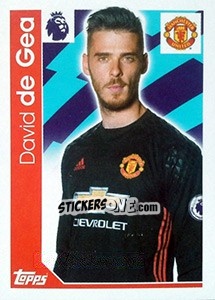 Figurina David de Gea - Premier League Inglese 2016-2017 - Topps