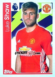 Sticker Luke Shaw - Premier League Inglese 2016-2017 n. 190 - Topps