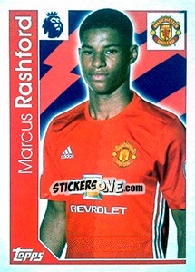 Figurina Marcus Rashford - Premier League Inglese 2016-2017 - Topps