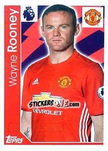 Cromo Wayne Rooney - Premier League Inglese 2016-2017 - Topps