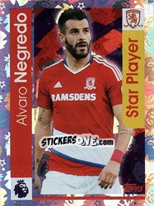 Sticker Alvaro Negredo - Premier League Inglese 2016-2017 n. 204 - Topps