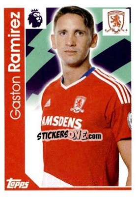 Sticker Gaston Ramirez - Premier League Inglese 2016-2017 n. 212 - Topps