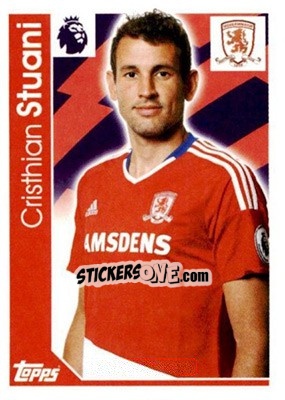 Sticker Cristhian Stuani - Premier League Inglese 2016-2017 n. 215 - Topps