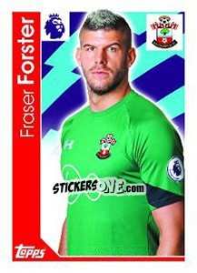 Cromo Fraser Forster - Premier League Inglese 2016-2017 - Topps