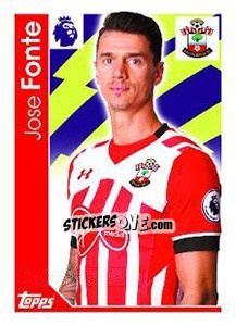 Sticker José Fonte - Premier League Inglese 2016-2017 - Topps