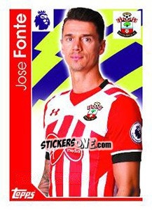 Sticker José Fonte - Premier League Inglese 2016-2017 n. 224 - Topps