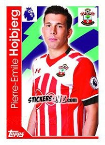 Sticker Pierre-Emile Hojbjerg - Premier League Inglese 2016-2017 n. 230 - Topps