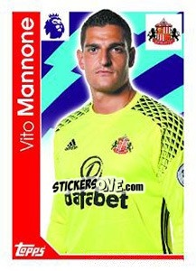 Figurina Vito Mannone - Premier League Inglese 2016-2017 - Topps