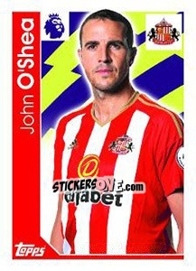 Sticker John O'Shea - Premier League Inglese 2016-2017 - Topps