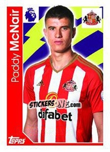 Sticker Paddy McNair - Premier League Inglese 2016-2017 - Topps