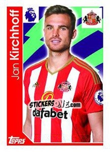 Sticker Jan Kirchhoff - Premier League Inglese 2016-2017 - Topps