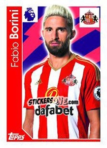 Sticker Fabio Borini - Premier League Inglese 2016-2017 - Topps
