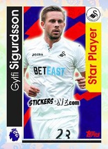 Sticker Gylfi Sigurdsson - Premier League Inglese 2016-2017 n. 268 - Topps