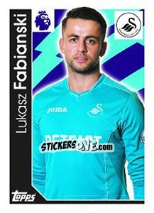 Sticker Lukasz Fabianski - Premier League Inglese 2016-2017 n. 269 - Topps