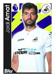 Figurina Jordi Amat - Premier League Inglese 2016-2017 - Topps