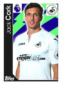 Sticker Jack Cork - Premier League Inglese 2016-2017 - Topps