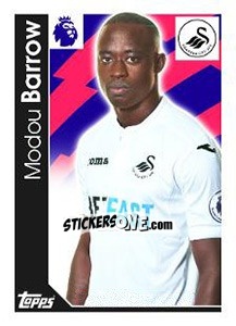 Sticker Madou Barrow - Premier League Inglese 2016-2017 - Topps