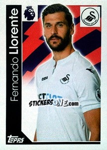 Sticker Fernando Llorente - Premier League Inglese 2016-2017 - Topps