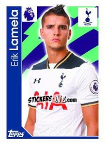 Sticker Erik Lamela - Premier League Inglese 2016-2017 - Topps