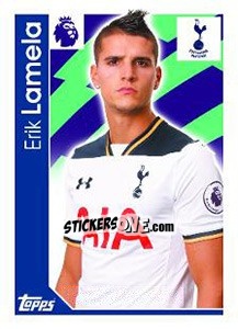 Sticker Erik Lamela - Premier League Inglese 2016-2017 n. 293 - Topps