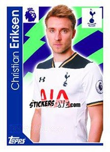 Sticker Christian Eriksen - Premier League Inglese 2016-2017 n. 294 - Topps