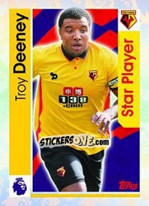 Figurina Troy Deeney - Premier League Inglese 2016-2017 - Topps