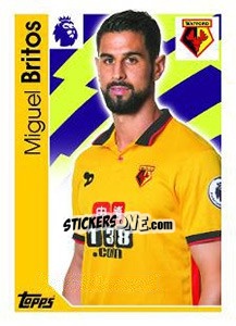 Sticker Miguel Britos - Premier League Inglese 2016-2017 - Topps