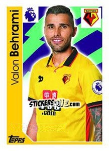 Sticker Valon Behrami - Premier League Inglese 2016-2017 n. 308 - Topps