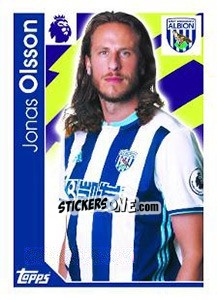 Sticker Jonas Olsson - Premier League Inglese 2016-2017 - Topps