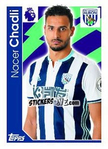 Sticker Nacer Chadli - Premier League Inglese 2016-2017 - Topps