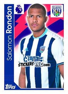 Sticker Salomon Rondon - Premier League Inglese 2016-2017 n. 327 - Topps