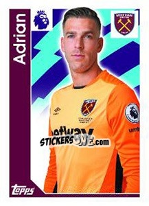 Sticker Adrian - Premier League Inglese 2016-2017 - Topps