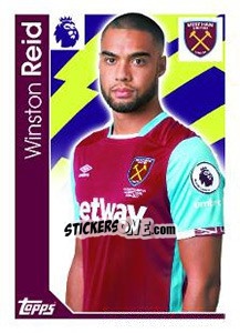 Sticker Winston Reid - Premier League Inglese 2016-2017 - Topps