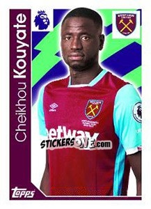 Sticker Cheikhou Kouyaté - Premier League Inglese 2016-2017 n. 338 - Topps