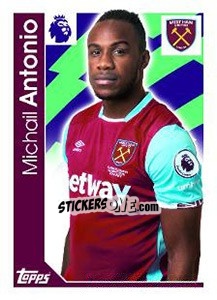 Sticker Michail Antonio - Premier League Inglese 2016-2017 - Topps