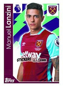 Figurina Manuel Lanzini - Premier League Inglese 2016-2017 - Topps