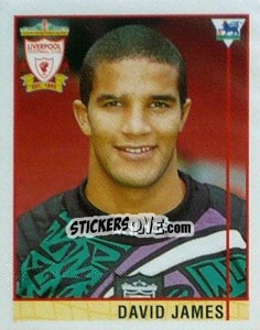 Sticker David James - Premier League Inglese 1995-1996 n. 84 - Merlin