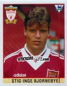 Sticker Stig Inge Bjornebye - Premier League Inglese 1995-1996 - Merlin