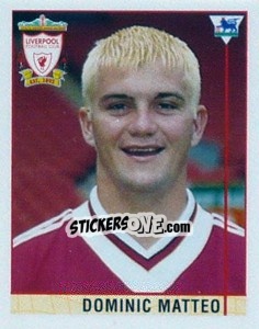 Sticker Dominic Matteo - Premier League Inglese 1995-1996 - Merlin