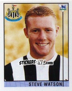 Figurina Steve Watson - Premier League Inglese 1995-1996 - Merlin