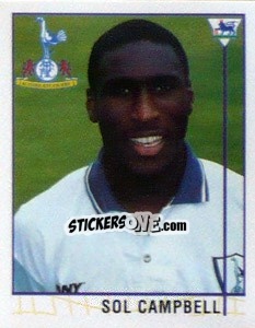 Sticker Sol Campbell - Premier League Inglese 1995-1996 n. 168 - Merlin