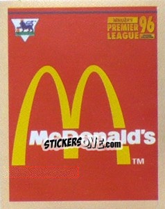Sticker Q1 - McDonald's Logo - Premier League Inglese 1995-1996 - Merlin