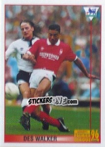 Figurina Q6 - Des Walker - Premier League Inglese 1995-1996 - Merlin