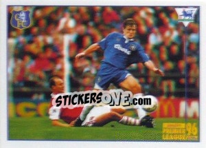 Figurina Mark Hughes (Superstar) - Premier League Inglese 1995-1996 - Merlin