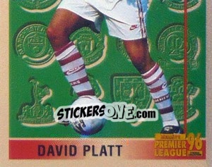 Sticker David Platt (Leading Player 2/2) - Premier League Inglese 1995-1996 n. 322 - Merlin