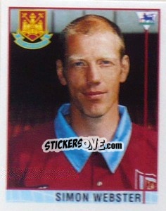 Figurina Simon Webster - Premier League Inglese 1995-1996 - Merlin