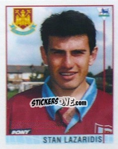Cromo Stan Lazaridis - Premier League Inglese 1995-1996 - Merlin