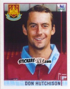 Figurina Don Hutchison - Premier League Inglese 1995-1996 - Merlin