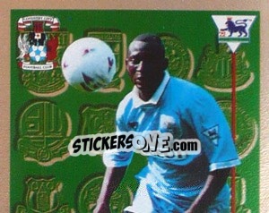 Figurina Peter Ndlovu (Leading Player 1/2) - Premier League Inglese 1995-1996 - Merlin