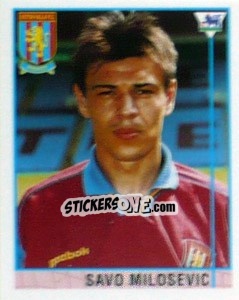 Figurina Savo Milosevic - Premier League Inglese 1995-1996 - Merlin